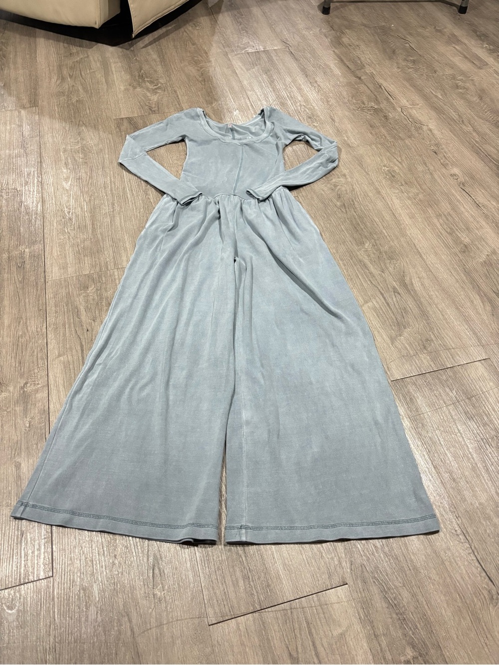 Free People Hot Shot Wide Leg Onesie Light Blue Size XS - Picture 3 of 6